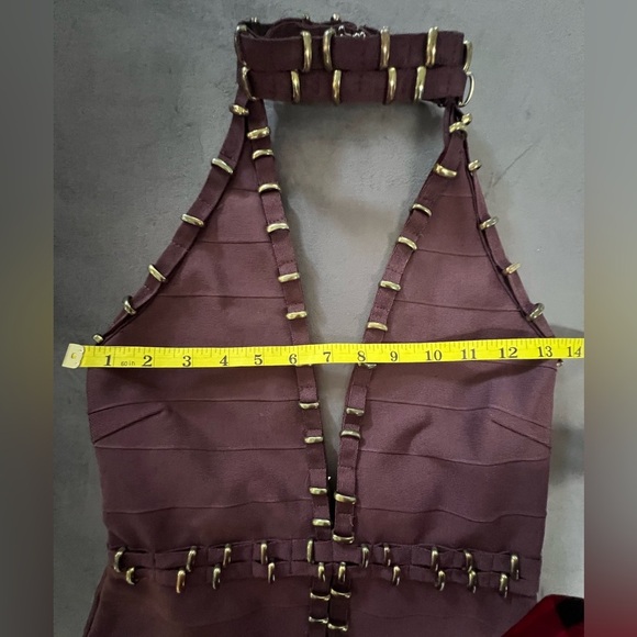 Gorgeous Akira Burgandy Bandage bodycon Dress size M - Picture 11 of 16